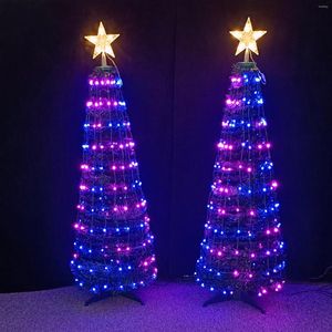 クリスマスデコレーション1.4mリモートコントロール付き雨プルーフLED RGB String Lights Xmas Navidad Crafts