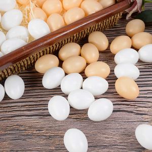 Party Decoration 10pcs Plastic Easter Eggs Simulation Pigeon Chicken Egg Model Kids DIY Painting Fake For Decor Educational Toy Y2302