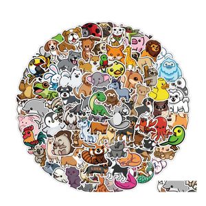 Araba Çıkartmaları Su geçirmez çıkartma 50/100 PCS Kawaii Sevimli Evcil Hayvanlar Çocuklar İçin Hayvan Kızlar Sabit Scrapbooking kaykay karışık rastgele ca dhdnn