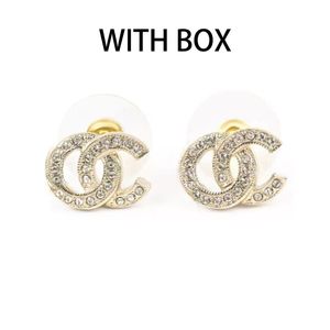 18K Gold Plated 925 Silver Luxury Brand Designers Letters Stud Flower Geometric Famous Women Round Crystal Rhinestone Pearl Earring Wedding Party Jewerlry 16 Style