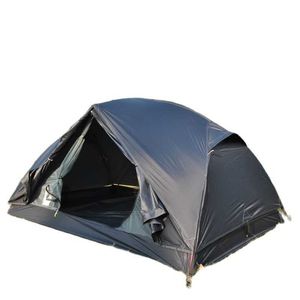 Tents and Shelters Ultralight 20D Silicone Coated Cloth 2 Persons Black Huba Tent Aluminum Pole Antistorm Windproof Luxury Outdoor Tourist Hiking J230223