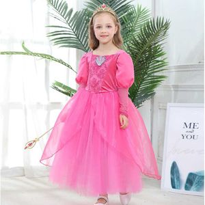 Girl's Dresses Girls Little Mermaid Princess Ariel Dress Up Dresses Kids Fancy Frock Role Playing Costume Birthday Party Wedding Flower Girl