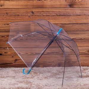 Quality American Creative Automatic Long Handle Straight Rod Transparent Umbrella Wholesale