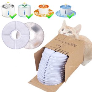 Cat Bowls Feeders 12st Pet Replacement Activated Carbon Filter Water Dispenser Fountain Ion Harts Cotton Dog Feeder Drinker 230222