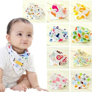 3pcs Wholesale Baby Feeding Bibs Waterproof Triangle Cotton Cartoon Newborn Absorbent Burp Cloths