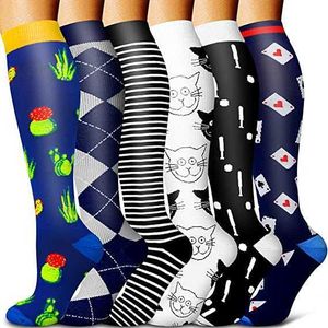 5 st strumpor Hosiery Compression Strumpor Knee High 30 mmHg Fit Medical Varicose Venes Edem Diabetes Nursing Handing Running Men Women Fitness Socks Z0221