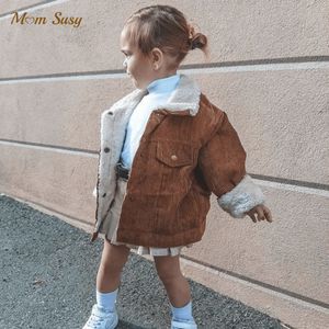 Mantel Mode Baby Mädchen Jungen Winter Jacke Cord Fell Dicke Säugling Kleinkind Kind Warme Outwear Hohe Qualität Kleidung 1-5Y 230222