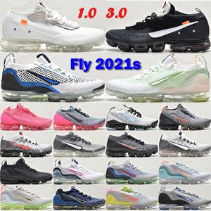 Fly 2021s löparskor för män kvinnor FK 1.0 3.0 Designersneakers Triple White Feel Love Photo Blue Pure Platinum Oreo Outdoor Sneakers storlek 36-45