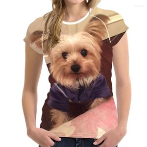 Herr t-skjortor sommar mode söt djurhund 3d tryckt kvinnors t-shirt casual rund krage kort ärm