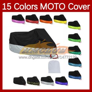 15Colors Waterproof All Season Dustproof Protective Outdoor Indoor Scooter Wear-resistant Fabric Motorbike Covers Anti-UV Rain Wind Snow Motorcycle Cover S to 4XL