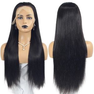 Straight Lace Frontal Wigs for Women Human Hair Pre Plucked 13x6 Glueless Hd Transparent 30 Inch Brazilian Hair Wigs