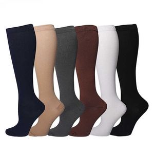 5 STÜCK Socken Strumpfwaren 2 STÜCK Kompressionssocken Athletische Männer Frauen Beste abgestufte atmungsaktive Stillsocken Fit Laufen Outdoor Wandern Flug für Sportler Z0221