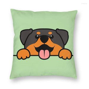 Pillow Nordic Cute Rottweiler Cover For Sofa Velvet Cartoon RoRottie Dog Case Home Decor