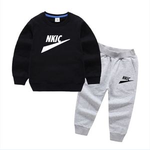 New Kids Clothing Sets Autumn Long Sleeves Sweatshirt Boys Girls Clothes Sets Long Sleeves Pants Outfits Children Suits Brand LOGO Print