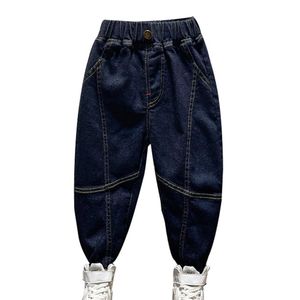 Jeans jeans jeans cor sólida cor infantil jeans para menino primavera outono jeans jeans casual roupas infantis 6 8 10 12 14 230223