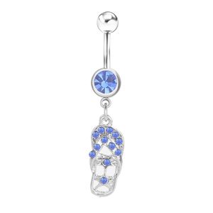 Navel Bell Button Rings D0084 Shoe Style Belly Ring Lt.Blue Drop Delivery Jewelry Body Dhgarden Dh049