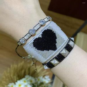 Strang ZHONGVI Punk Charm Armband Herz Perlen Armbänder Frauen Männer Mexikanische Miyuki Pulseras Mujer Moda 2023 Woven Schmuck Geschenk Großhandel