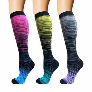 5PC Socks Hosiery 1 Pair Compression Socks Women And Men Stockings Best Medical Nursing Hiking Travel Flight Socks Running Fitness Socks Z0221