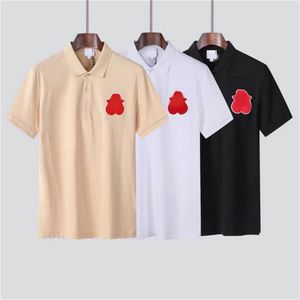 Paul Authentic Summer Pearl Mercerized Cotton Men's Polo Shirt Letter Brodery Casual Solid Hort Hyls T-Shirt M-XXXXL