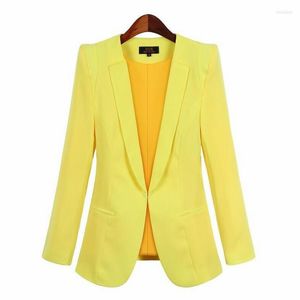 Damenanzüge Plus Size Business Frauen Versteckte Breasted Blazer 2023 Frühling Herbst Feste Farben Langarm Blazer Büroarbeitskleidung