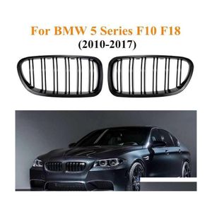 Steerings Transmissions Front Kidney Grilles Gloss Black For F18 F10 F11 5 Series 2010 2011 2012 2013 2014 Replacement Racing Drop Dhh5A