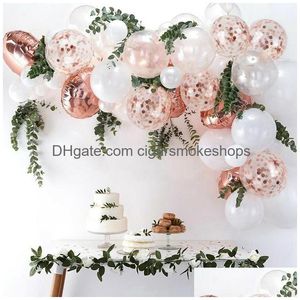 Dekoracja imprezy 77pcs Rose Gold Balloon Kit Garland Zestaw lateksowy konfetti balony ślubne prysznic urodzin