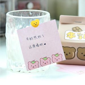 Gift Wrap 230 Sheets Milk Box Series Kawaii Note Paper Cute Memo Pad Cartoon School Office Supplies For Girl Korean Stationery Wholesale