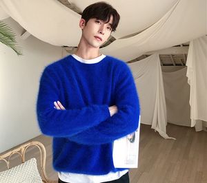 Męskie tshirts solidny kolor pullover okrągły szyja Sweterowy sweter Wszelkie rodzaje kamienia szlachetki błękitne kaszmirowe moda mody JNS018 230223