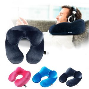 Storage Bags U-Shape Travel Pillow For Airplane Inflatable Neck Accessories 4Colors Comfortable Pillows Sleep Home TextileStorage