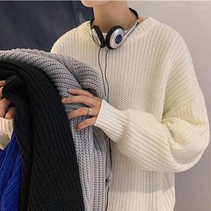 Men's T Shirts Men Winter Sweaters Casual Regular Fit Crewneck Solir Color Pullovers Knitted Sweater Male Fashion Clothing Top