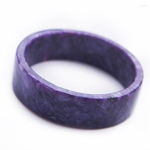 Bangle Подлинный фиолетовый натуральный хароит -драгоценные камни Женская леди -модное хрустальное каменное браслет внутренний диаметр 51 мм