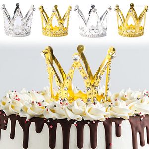 Şenlikli malzemeler elmas taç kek topper plastik altın gümüş cupcake toppers düğün bebek duş doğum günü partisi dekorasyon araçları