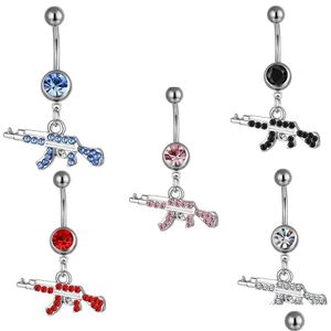 Navel Bell Button Rings D0081 Gun Belly Ring Mix Colors Drop Delivery Jewelry Body Dhgarden Dhh76