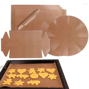 Bakeware Tools Oven Mat Non-Stick Cake Pan Set Bakning Tillhandahåller mat Säker bricka foder rektangel runt oregelbundna brödpåse mikrovågsugn