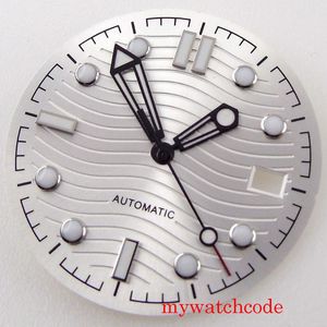 Watch Repair Kits 31mm Sterile White Top Quality Dial For 24 Jewels NH35 Movement Hands Set Parts Date Window Tools &