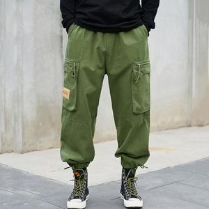 Calça masculina homens cargo de hip hop de tamanho de superdase rankgers pernas largas calças masculino harajuku calça casual solta's calntsmen