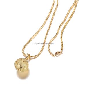 Pendant Necklaces Fashion Creative Basketball Football Soccer Necklace Gold Sier Plated Sports For Women Men S Fans Jewelry Drop Del Dhuad