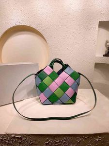 Torby wieczorowe torby wieczorowe Kolorowy tkanin tkany koszyk tkanin tkany torebka Kobiet Designer Busket Crossbody Torby