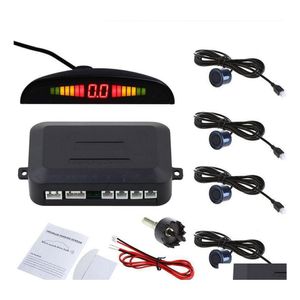 Car Rear View Cameras Parking Sensors Update Reverse 4 Kit Buzzer Radar Led Display Alarm System Drop Delivery Mobiles Motorcycles Dh3Cx