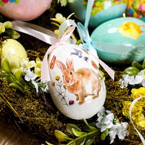 Dekoracja imprezowa 7 cm Easter Egg Bunny S Ozdoby Dekoratu domu Uruchom ponownie prezenty S za 2022 Y2302