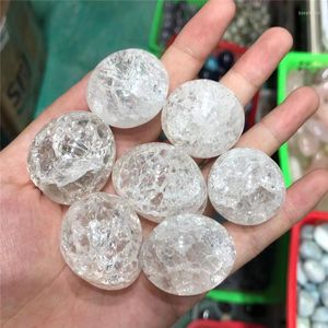 Dekorativa figurer Polerade kristaller Bulk Crack Clear Quartz Crystal Tumbled Stones for Aquarium Home Decor