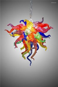 Lustres de lustre colorido lustre de vidro iluminação à venda Luzes de decoração incríveis para casamento de casamento