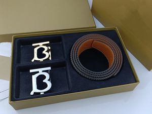 Belts for jeans Luxury Design Men Two-color embossing for double-sided use Combination 3.8cm Box size 105-125CM