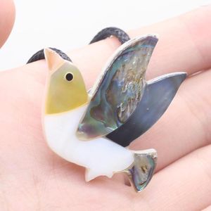 ペンダントネックレス天然淡水アバロンシェルネックレス鳥の形の宝石のための絶妙な魅力DIYブレスレットイヤリングギフトを作る