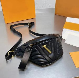 Bolsas de grife para mulheres Gold V Womens Waist Bags Stripes Bumbag Chest Bag Mens Luxury Crossbody PurseShoulder Fannypack Com Box 2023 Top