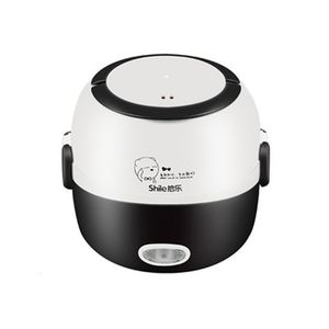 Elektriska uppvärmda lunchlådor Mini Rice Cooker Box Portable Thermal Heat Food Steamer Cooking Container Multifunktionell 230222