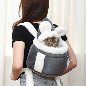 Cat s Crates Houses Pet Bag Small Dogs Backpack Winter Warm Soft Plush Carring Pets Cage Walking Outdoor Travel Kitten Hanging Chest 230222