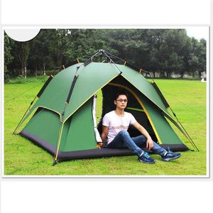 Tendas e abrigos shamo 34 pessoas usam cs098 acampamento automático profissional ao ar livre do Ligh Double Cayer espessando a tenda da praia j230223