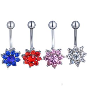 Кнопка пупок Bell Rings D0340 Octagonal Belly Stud 14ga 16 мм длиной для выпуска драгоценности Dhgarden Dhn2f