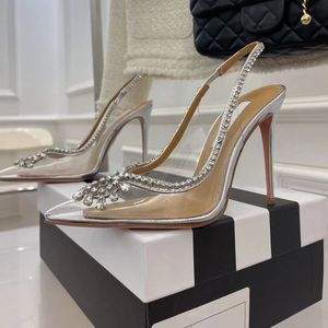 Elegante triangolo estivo sandali in pelle spazzolata scarpe per donna scarpe con cinturino posteriore calzature donna tacchi alti abito da sposa